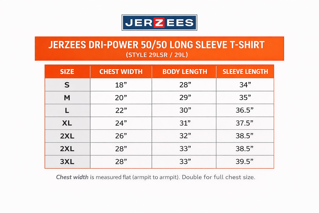 Jerzees Unisex Dri-Power 50/50 Safety Long Sleeve T-Shirt
